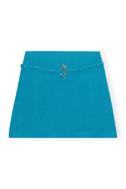 Cheap GANNI Eleganter Minirock Aus Twill Wool Blue Curacao