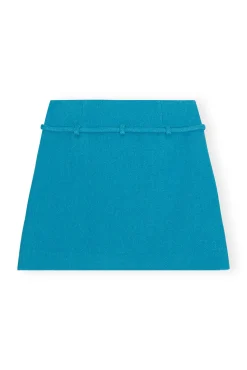 Cheap GANNI Eleganter Minirock Aus Twill Wool Blue Curacao