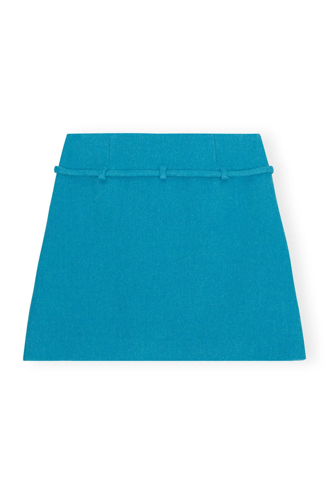 Cheap GANNI Eleganter Minirock Aus Twill Wool Blue Curacao