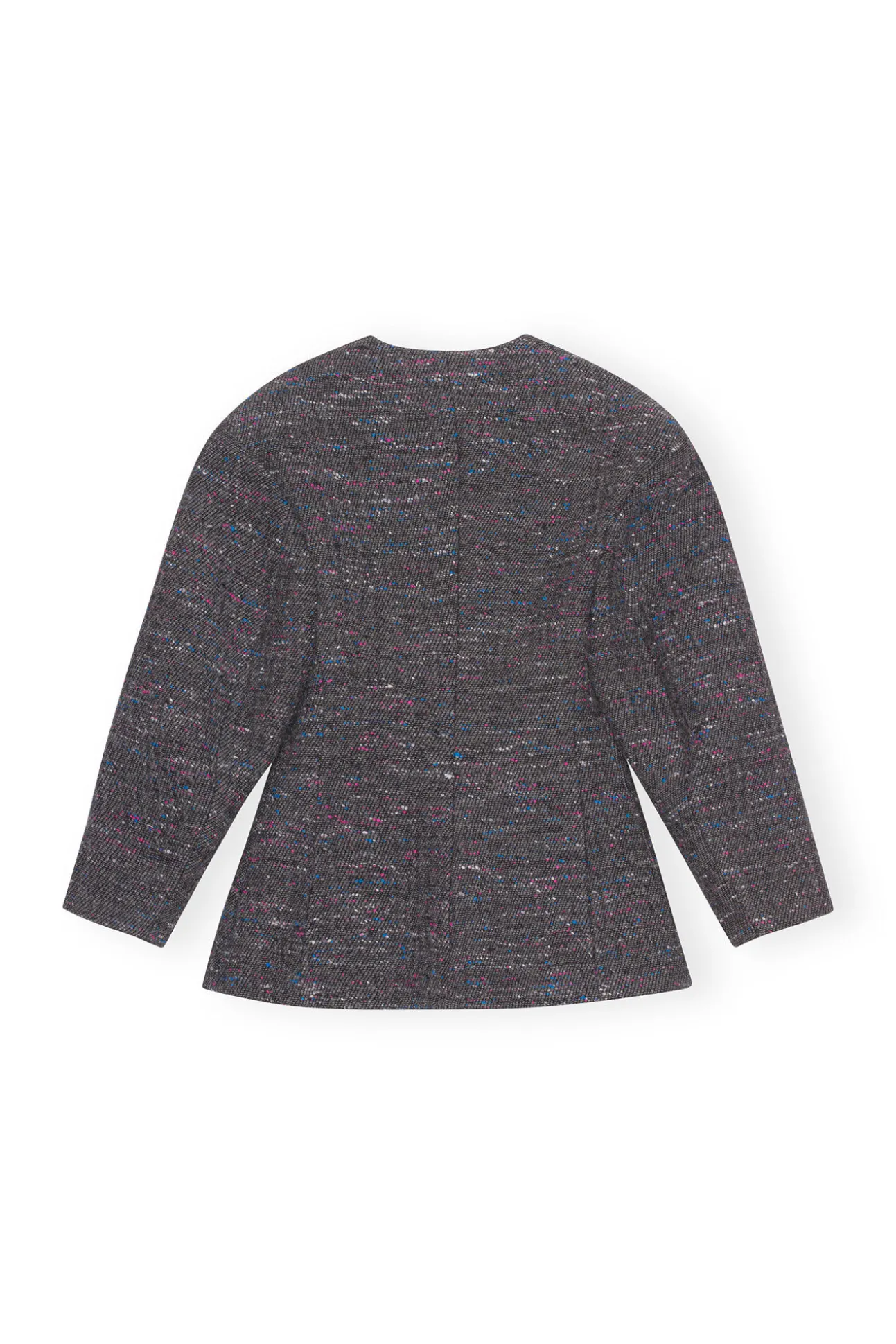 New GANNI Enganliegender Blazer Aus Wolle Phantom