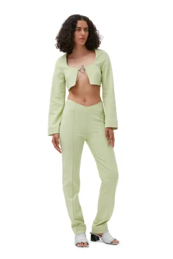 Store GANNI Enge Stretch-Anzughose Lily Green