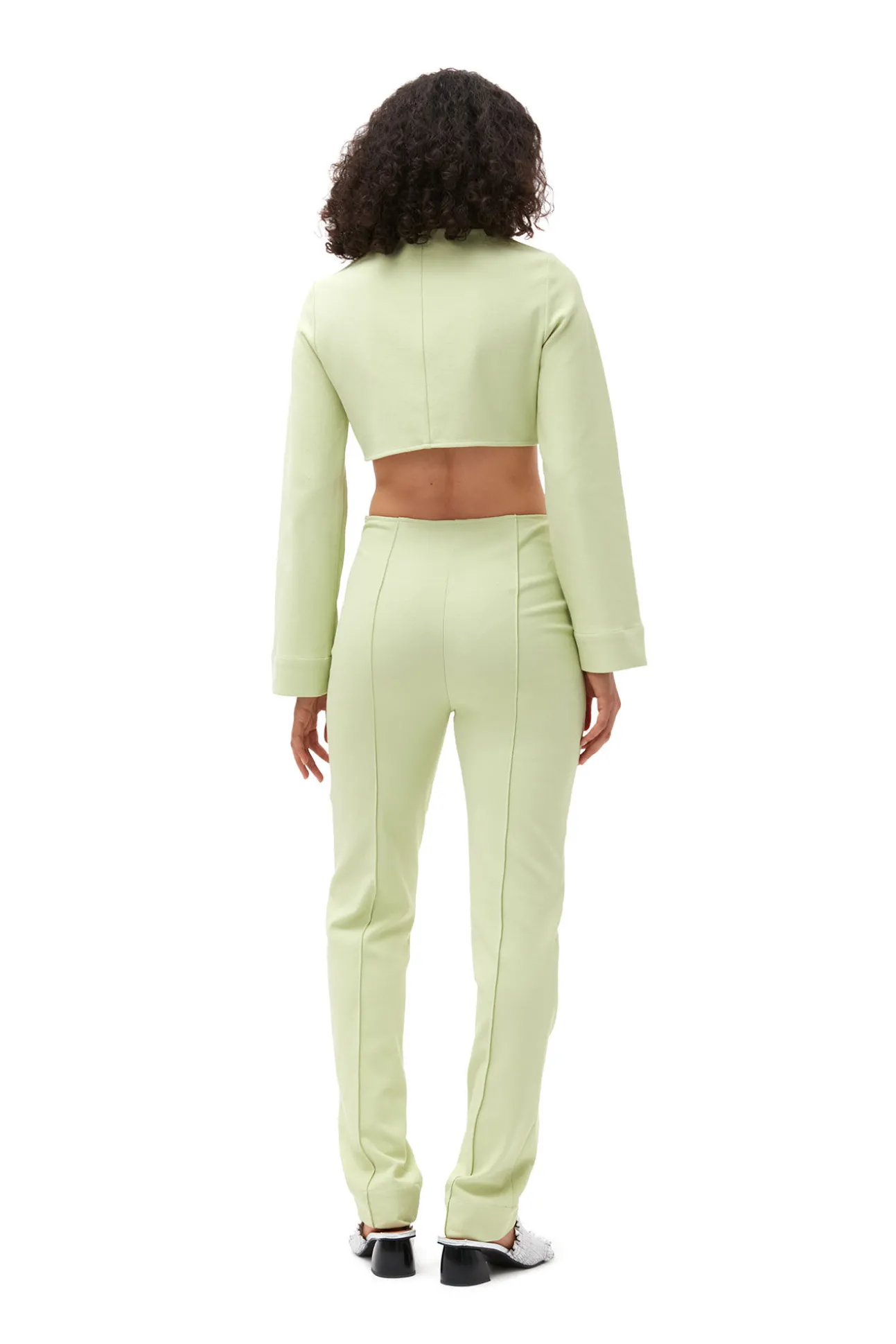 Store GANNI Enge Stretch-Anzughose Lily Green