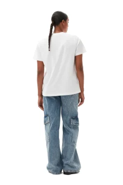 Online GANNI Entspannt Geschnittenes Basic-Jersey-T-Shirt Bright White