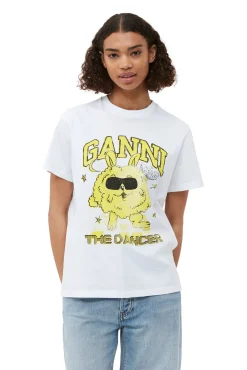 Flash Sale GANNI Entspanntes Dance-Bunny-T-Shirt Bright White