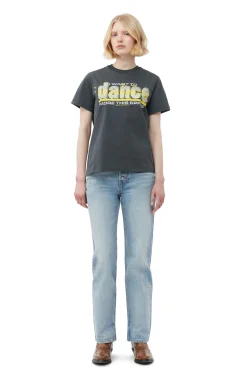 Online GANNI Entspanntes Dance-T-Shirt Volcanic Ash