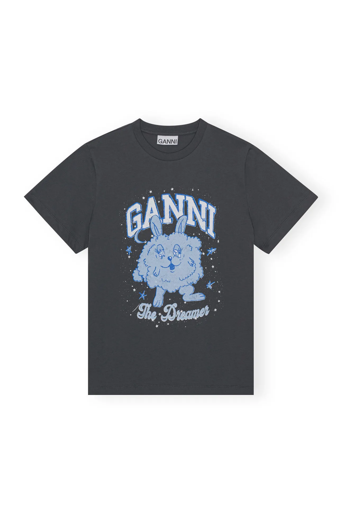 Fashion GANNI Entspanntes Dream-Bunny-T-Shirt Volcanic Ash