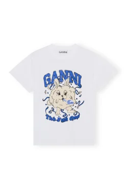 Online GANNI Entspanntes Fun-Bunny-T-Shirt Bright White
