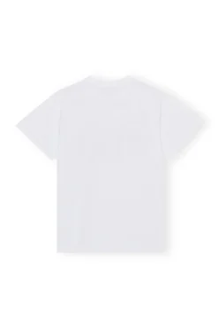 Flash Sale GANNI Entspanntes Fun-T-Shirt Bright White