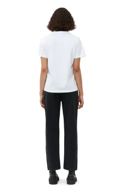 New GANNI Entspanntes Joy-T-Shirt Bright White