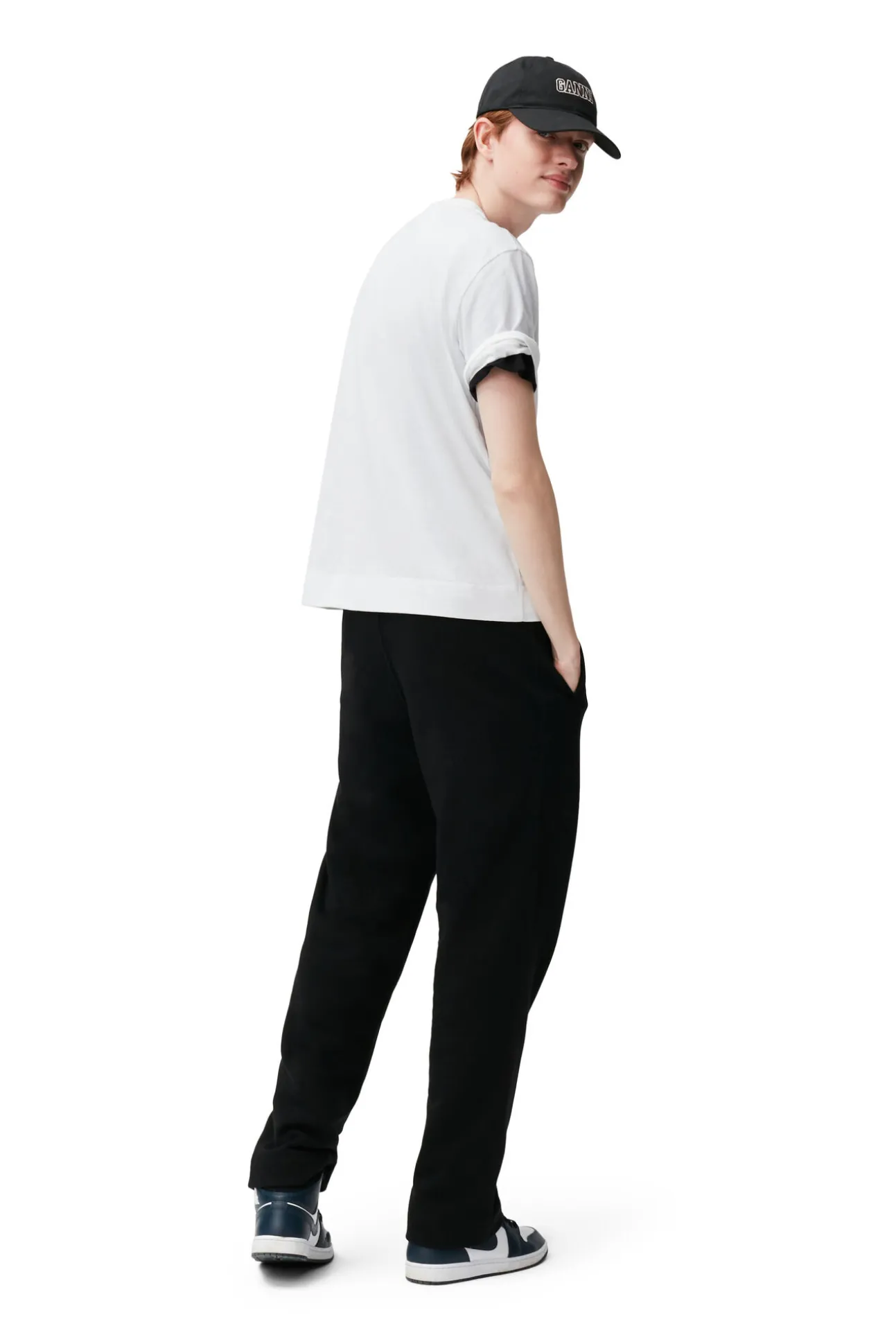 Discount GANNI Entspanntes Logo-T-Shirt White