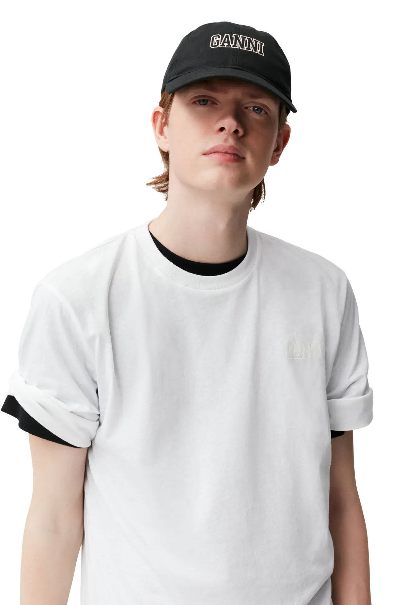 Discount GANNI Entspanntes Logo-T-Shirt White