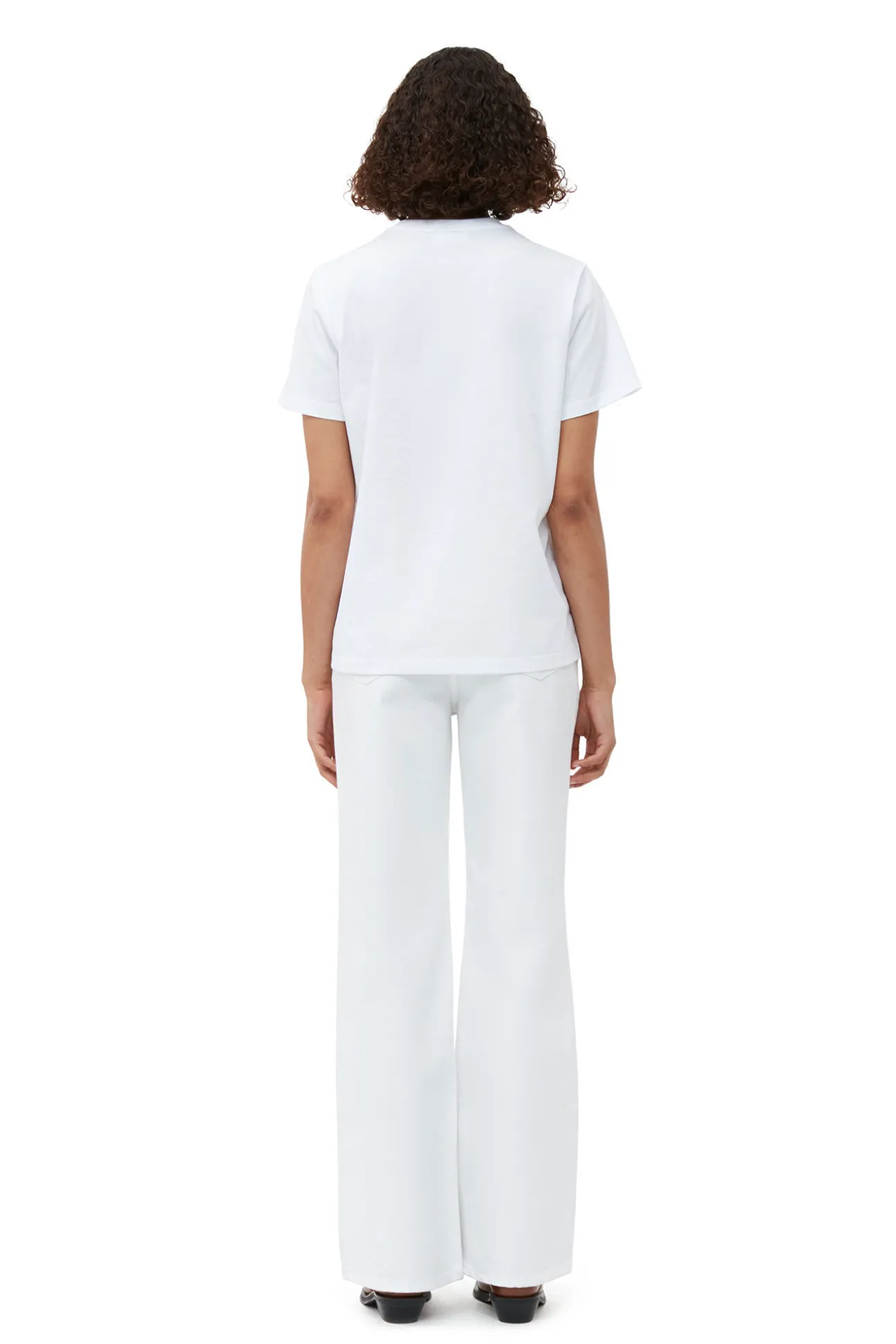 Cheap GANNI Entspanntes Love-T-Shirt Bright White