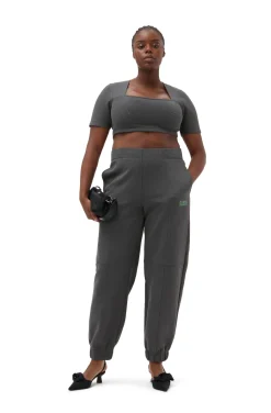 Store GANNI Fabrics Of The Future Crop-Bluse Phantom
