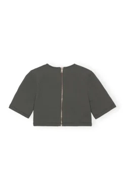 Store GANNI Fabrics Of The Future Crop-Bluse Phantom