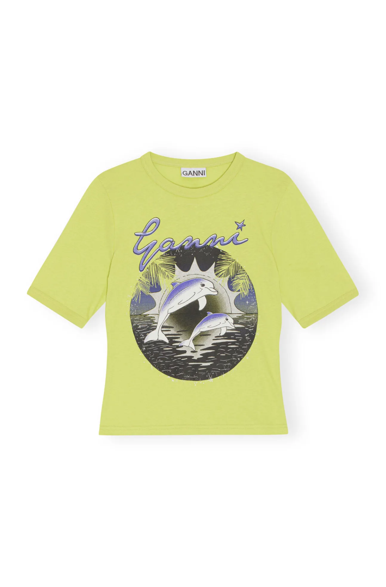 Cheap GANNI Fabrics Of The Future Dolphin T-Shirt Tender Shoots