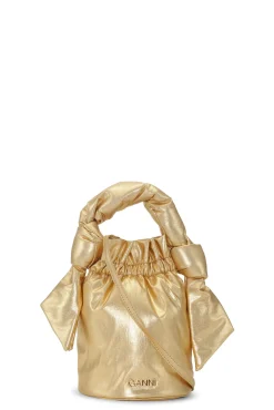 Outlet GANNI Farbene Henkeltasche Fur Besondere Anlasse Gold