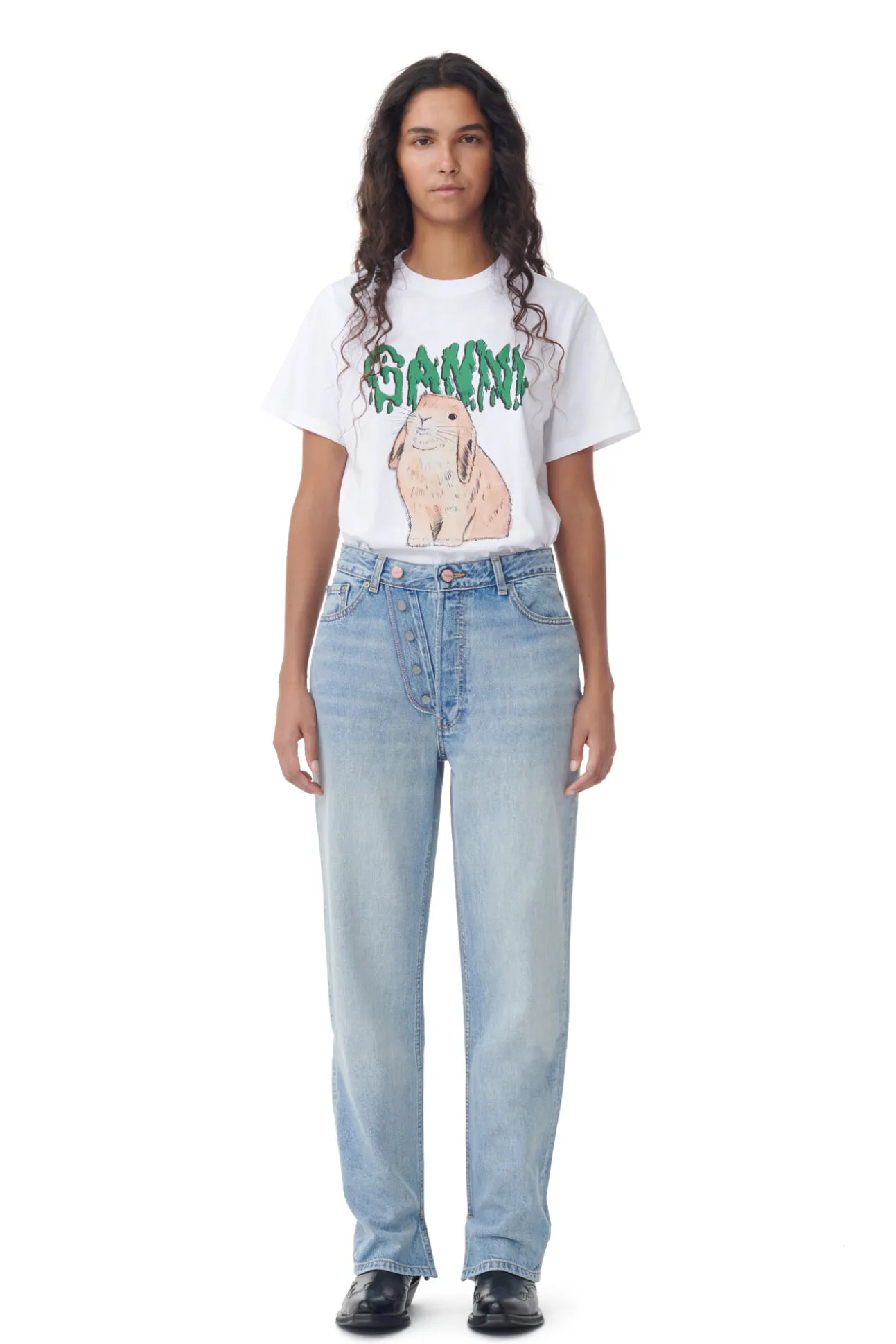 Hot GANNI Figni Jeans Light Blue Vintage
