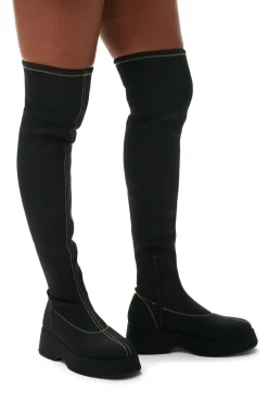 Cheap GANNI Flache Retro-Sockenstiefel Black