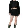 Outlet GANNI Funkelnder Minirock Black