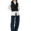 Sale GANNI Gehakelte Weste Mit V-Ausschnitt Black