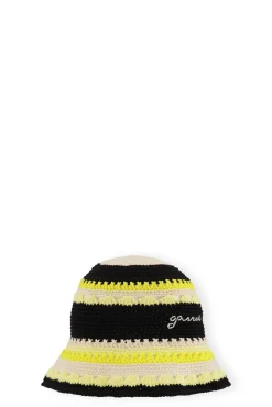 Cheap GANNI Gehakelter Fischerhut Golden Kiwi