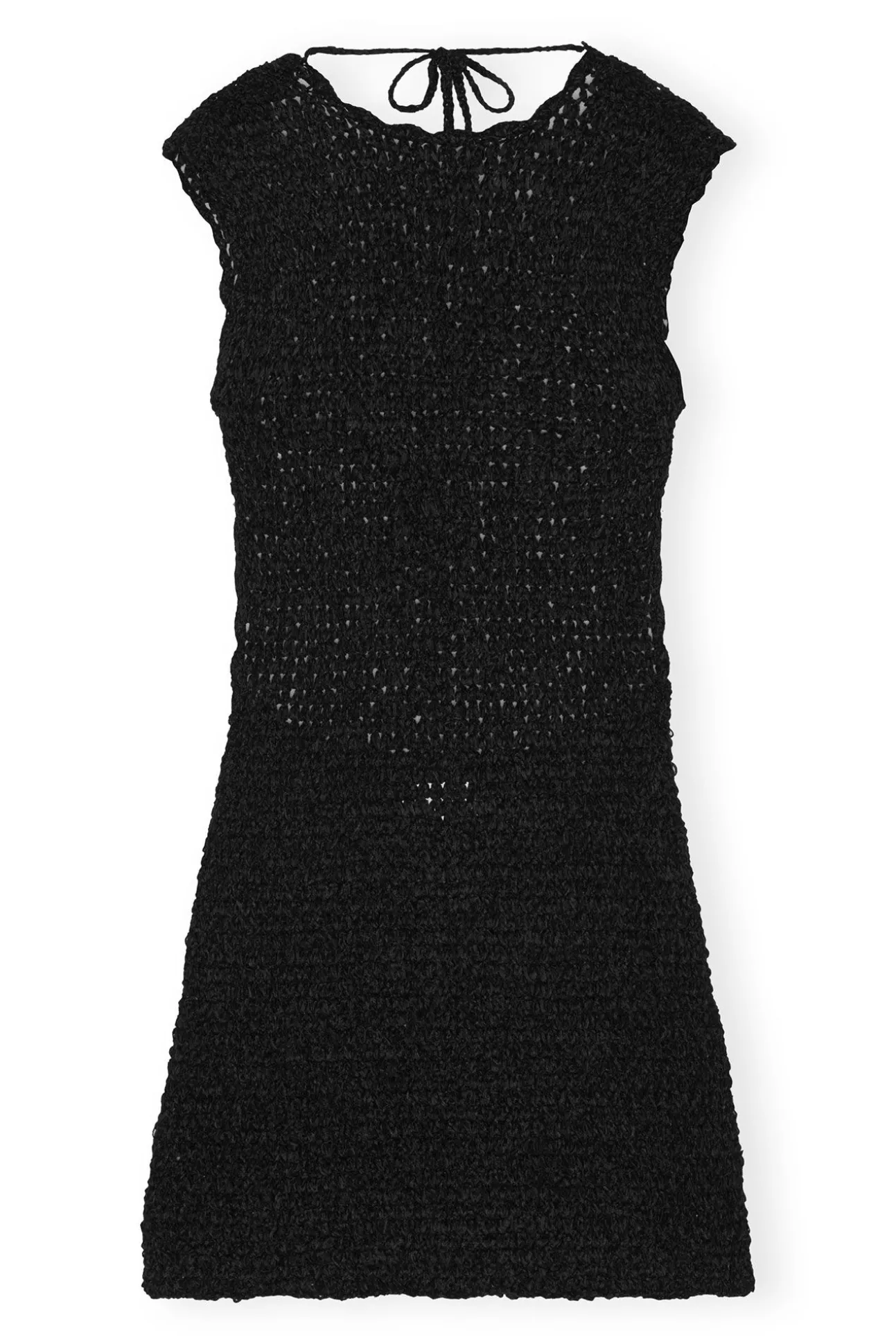 Online GANNI Gehakeltes Velvet-Minikleid Mit Offenem Rucken Black