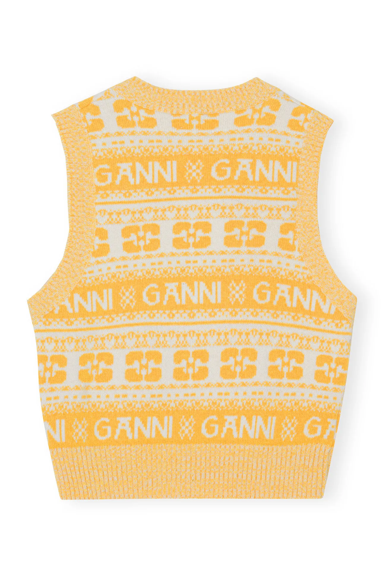 Flash Sale GANNI Gelbe Wool-Mix-Weste Maize