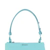 Shop GANNI Gepolsterte Baguette-Tasche Blue Curacao