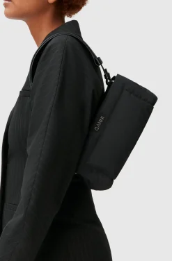 Best Sale GANNI Gepolsterte Baguette-Tasche Black
