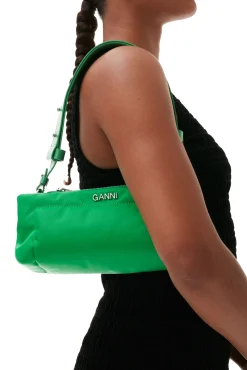 Discount GANNI Gepolsterte Baguette-Tasche Kelly Green
