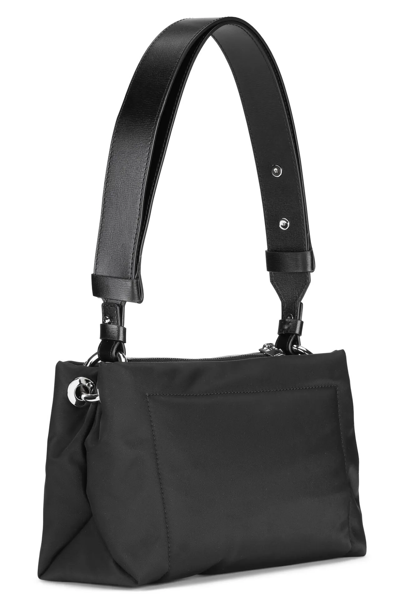 Sale GANNI Gepolsterte Mittelgrose Baguette-Tasche Black