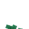 Sale GANNI Gesmokte Flache Sandalen Kelly Green