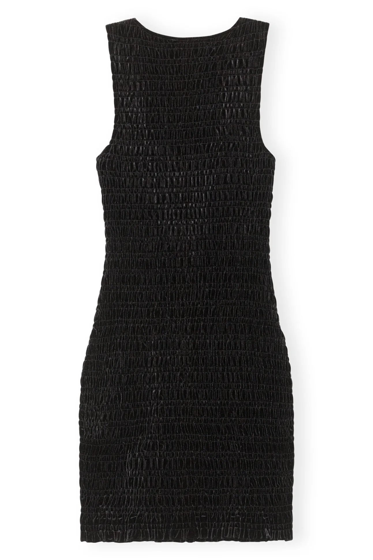 Cheap GANNI Gesmoktes Samt-Minikleid Black