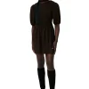 Cheap GANNI Gesmoktes Seersucker-Minikleid Chicory Coffee