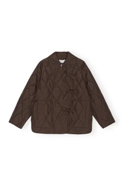 Online GANNI Gesteppte, Asymmetrische Ripstop-Jacke Mole