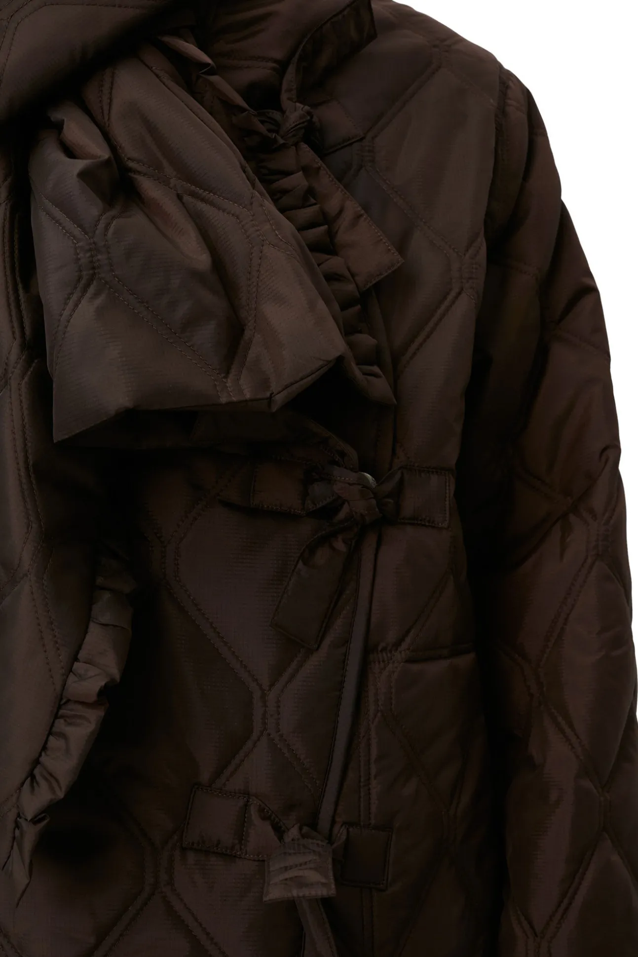 Online GANNI Gesteppte, Asymmetrische Ripstop-Jacke Mole
