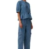 Discount GANNI Gestreifte Cargo-Hose Aus Denim Tint Wash