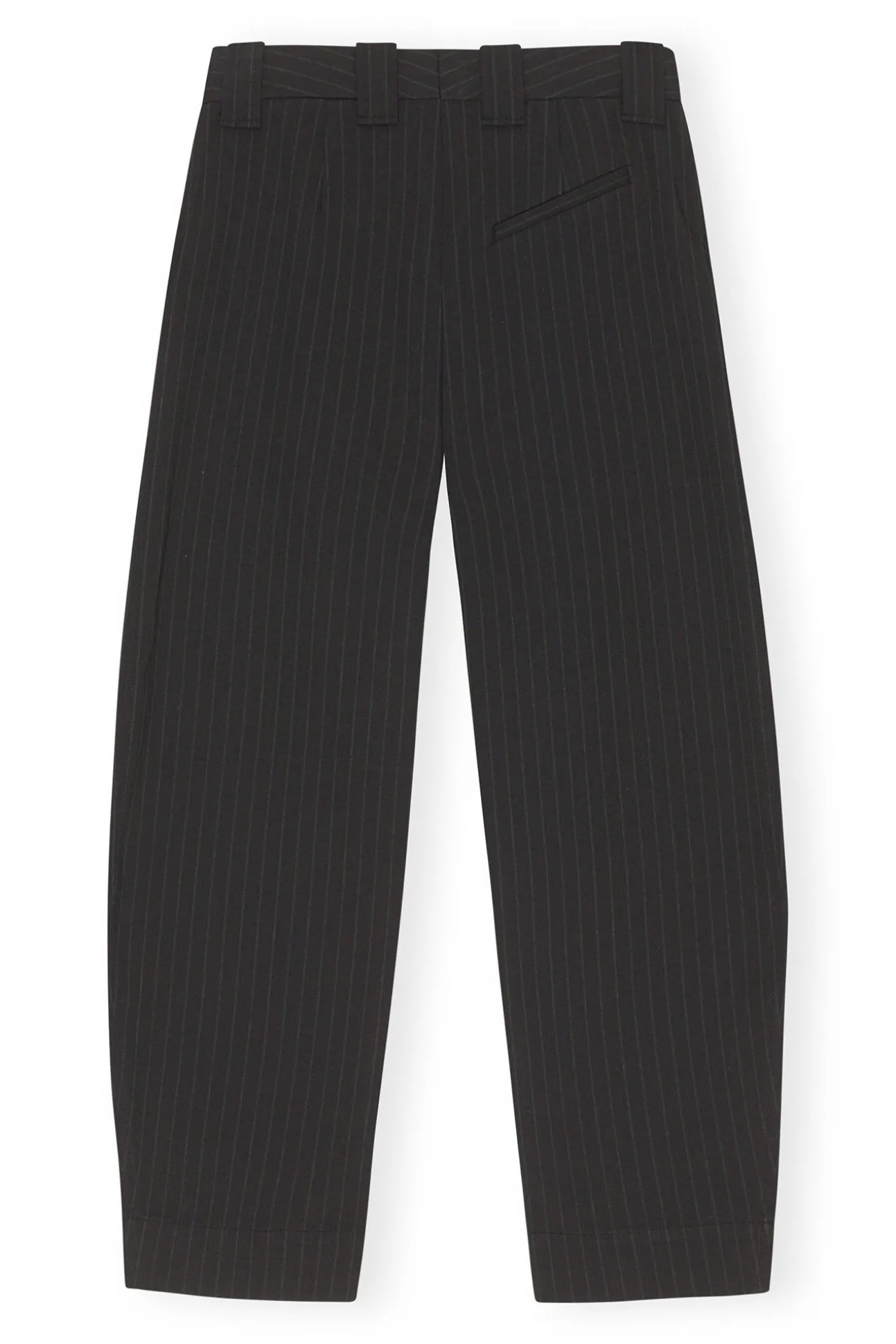 Sale GANNI Gestreifte Hose Mit Mittelhoher Taille Black