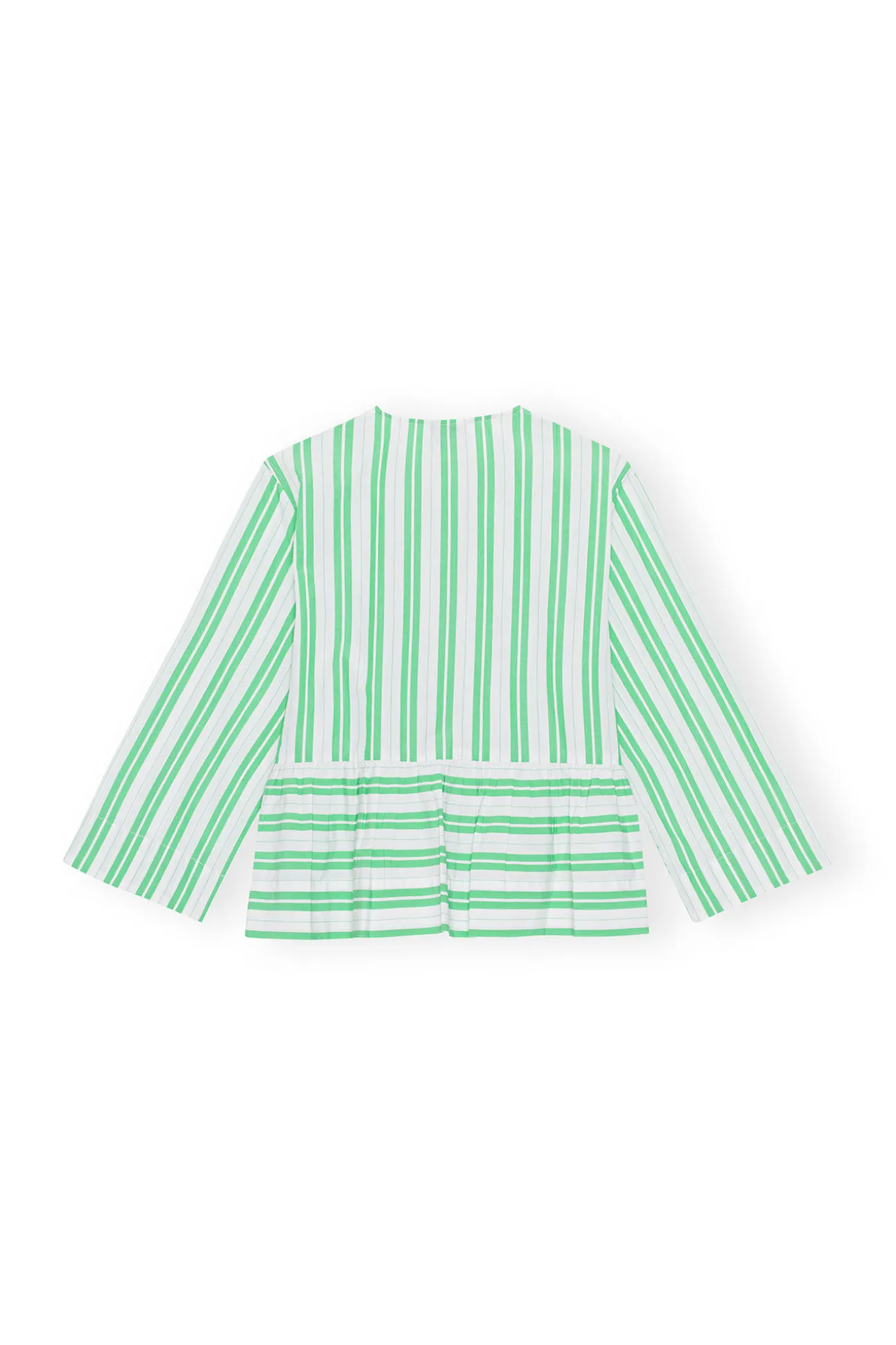 Best GANNI Gestreifte Peplum-Bluse Kelly Green