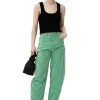 Discount GANNI Gestreifte Stary-Jeans Kelly Green