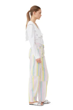 New GANNI Gestreifte Stary-Jeans Multicolour