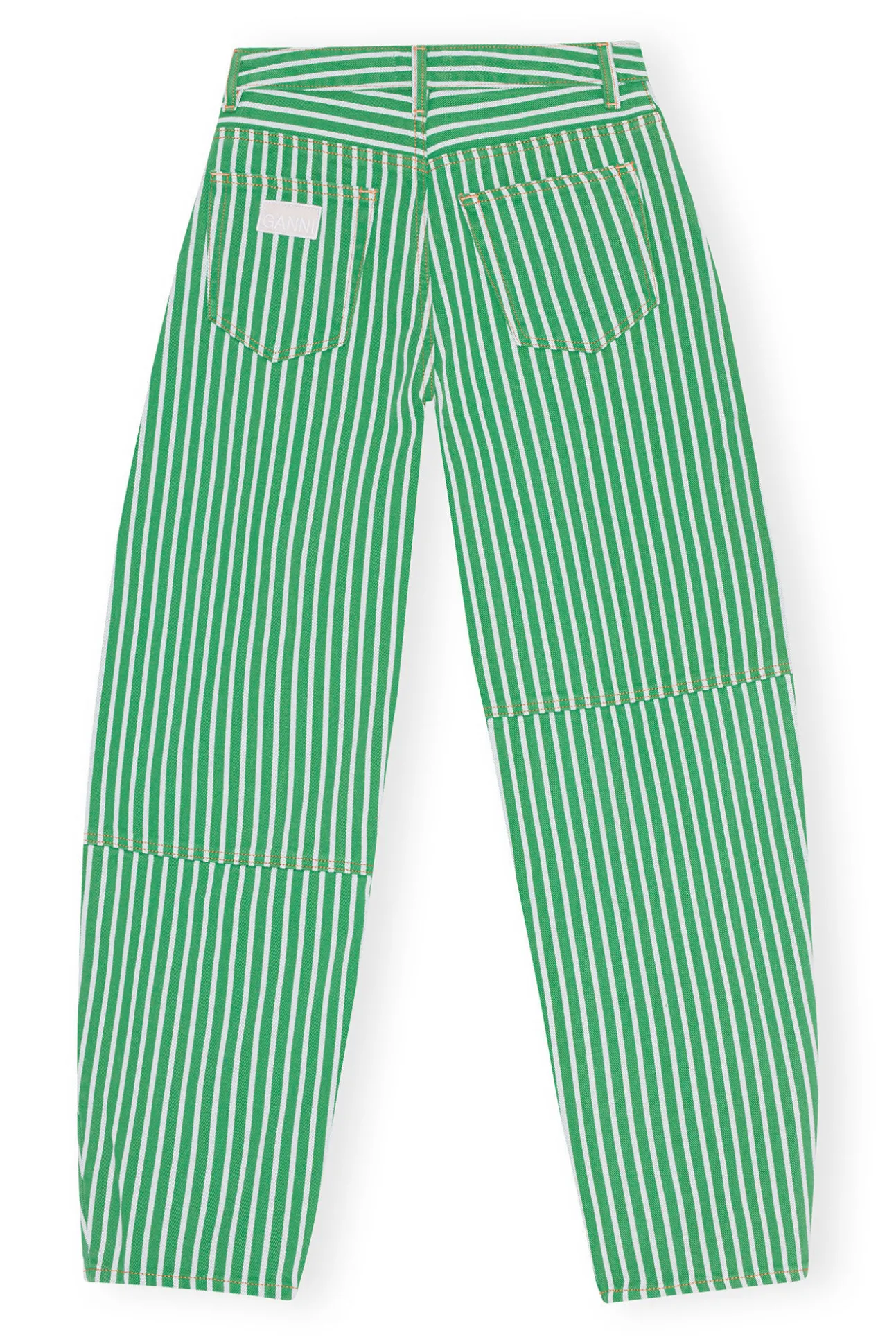 Discount GANNI Gestreifte Stary-Jeans Kelly Green
