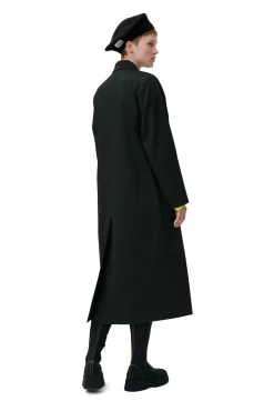 Sale GANNI Gestreifter Stretch-Mäntel Black