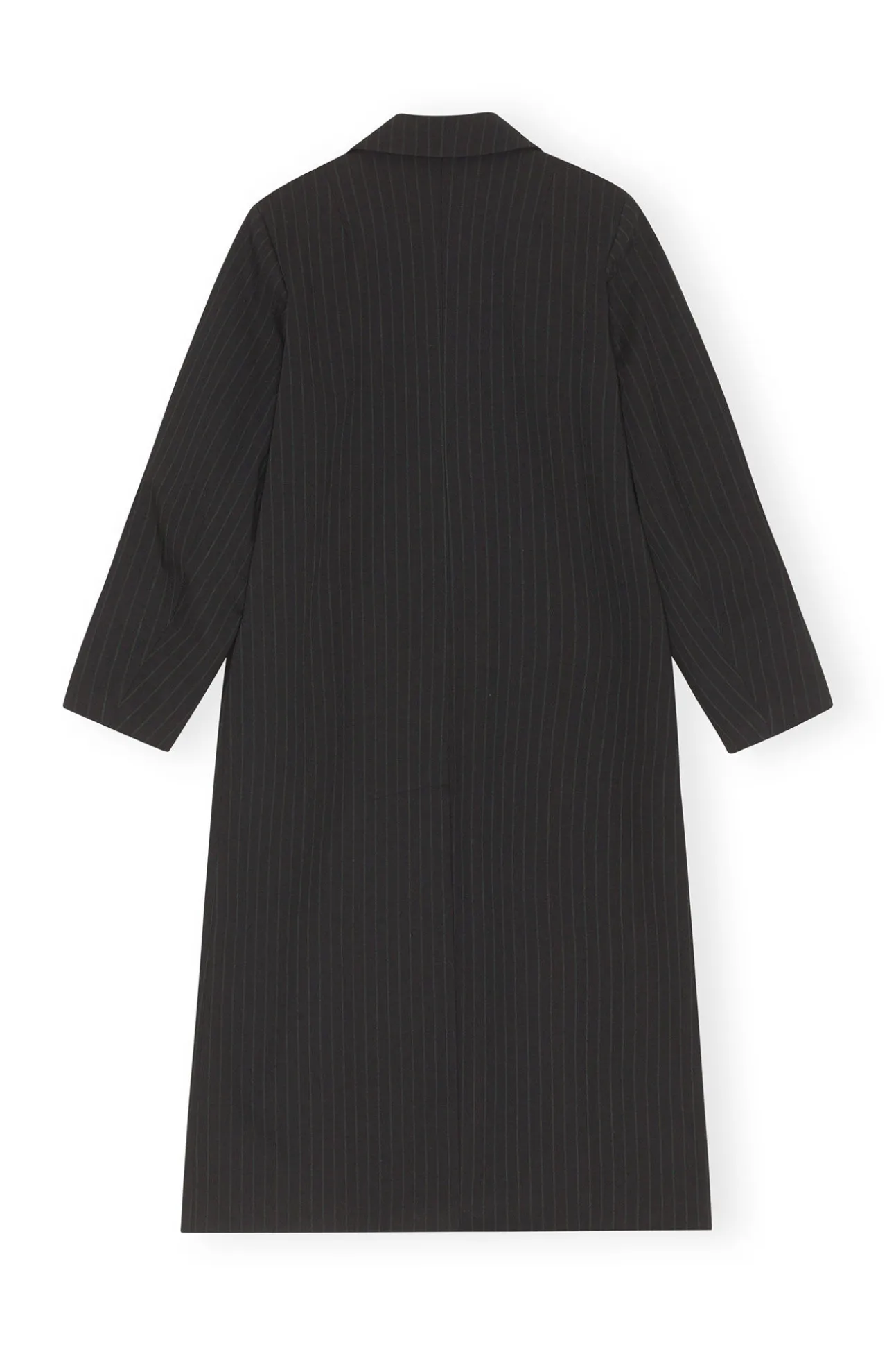 Sale GANNI Gestreifter Stretch-Mäntel Black
