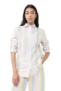 Flash Sale GANNI Gestreiftes Cotton-Hemd Multicolour