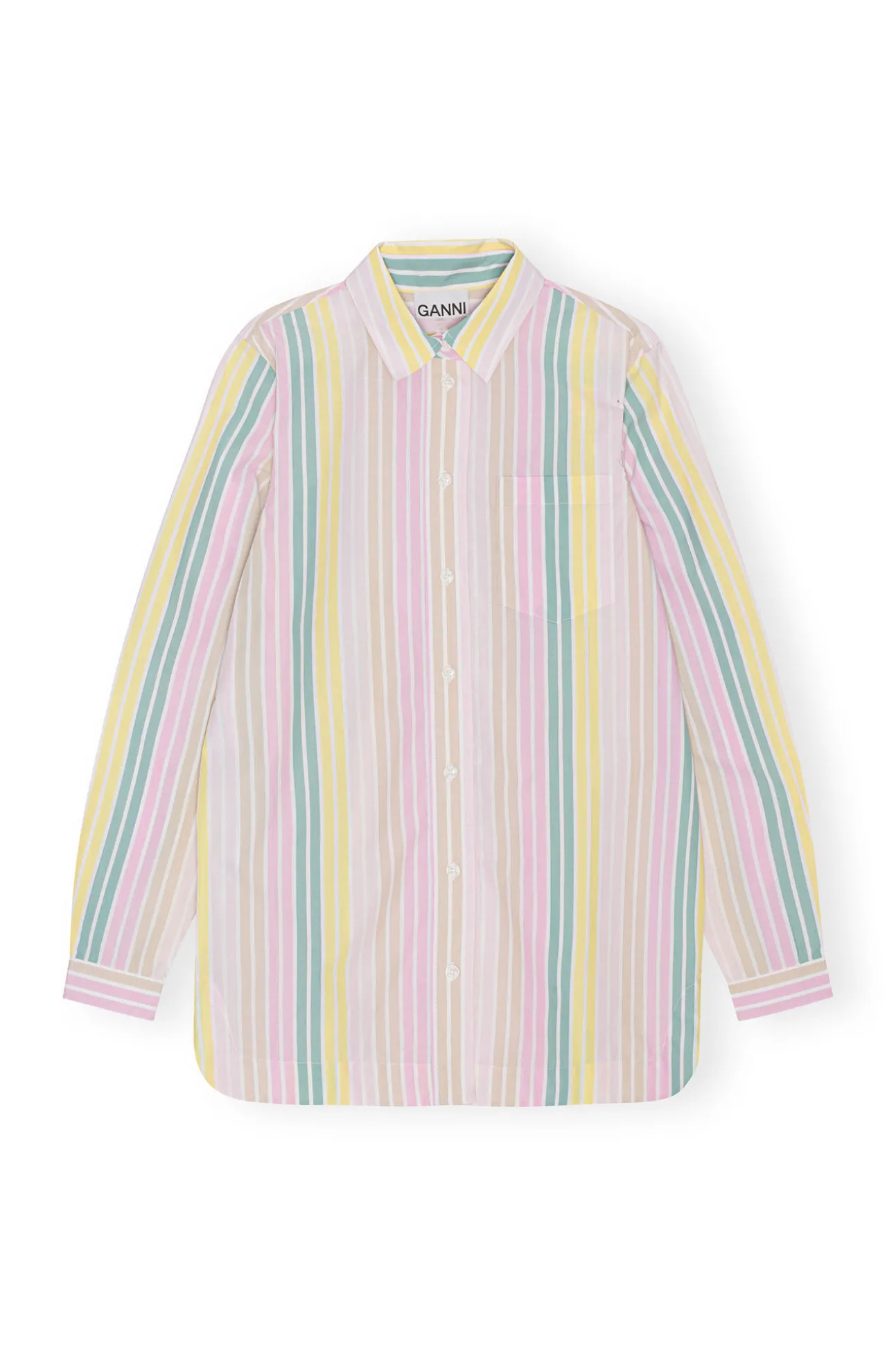 Flash Sale GANNI Gestreiftes Cotton-Hemd Multicolour
