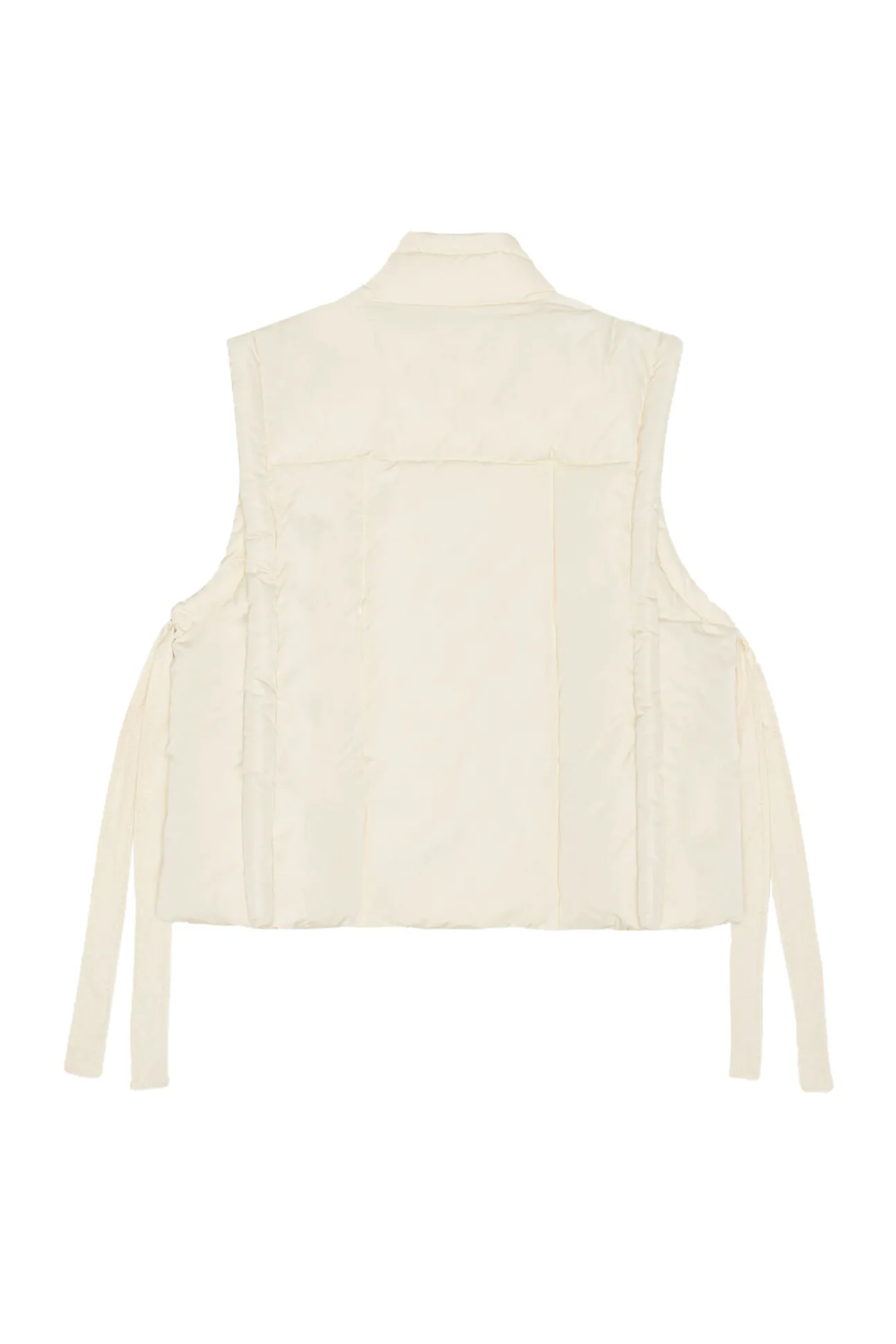 Clearance GANNI Glanzende Puff-Weste In Oversize-Passform Buttercream