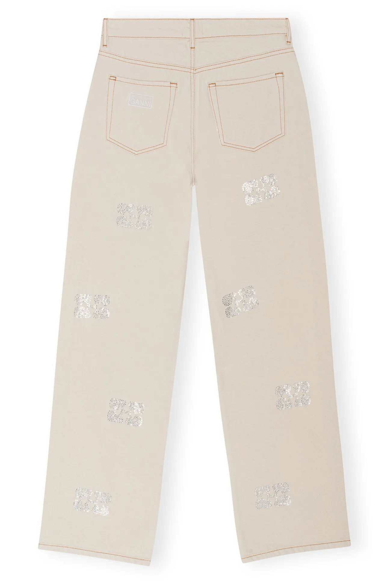 Best Sale GANNI Glitzernde Izey-Jeans Vanilla Ice