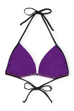 Fashion GANNI Graphic String Bikini Top Sparkling Grape