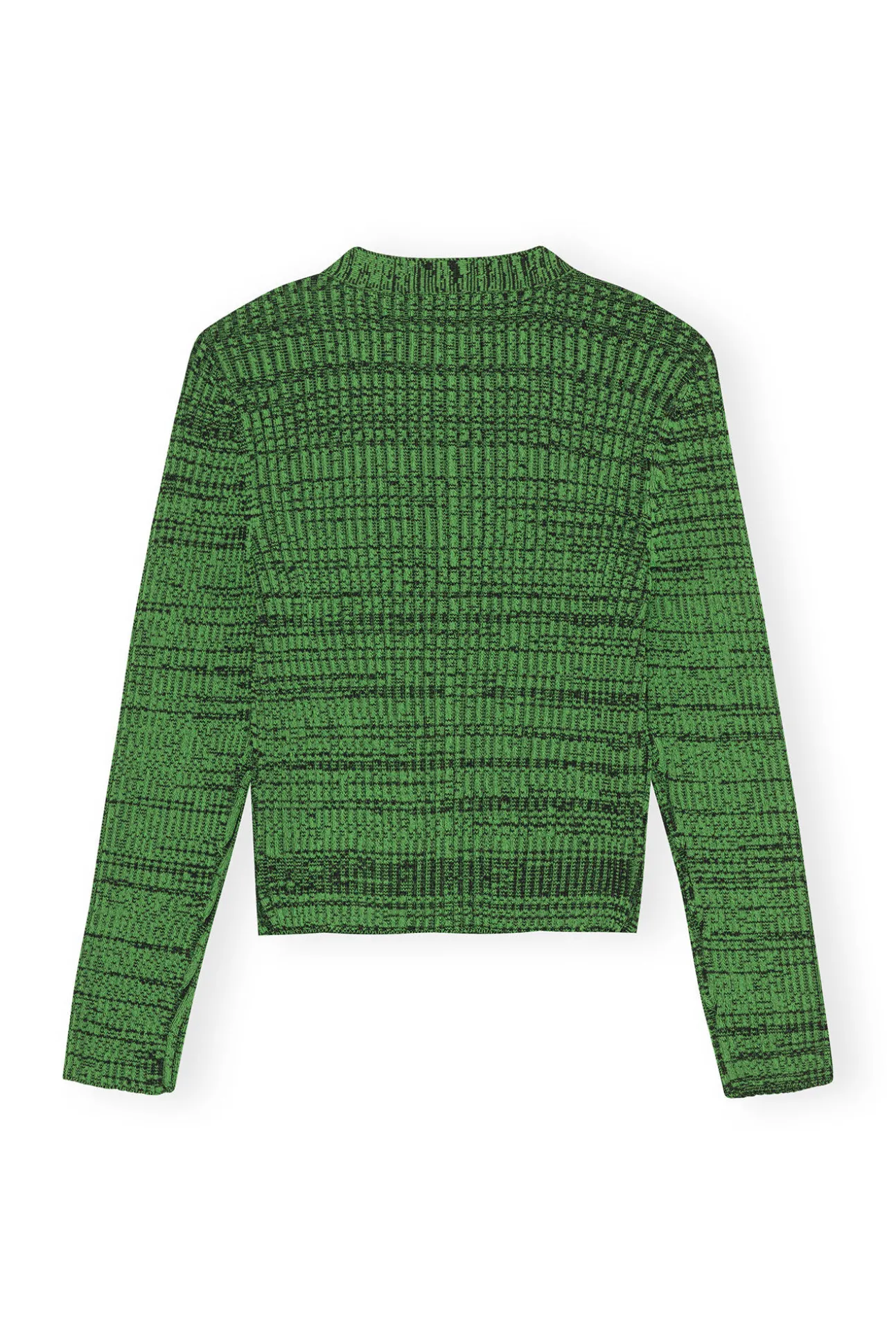 Best GANNI Gruner, Kurzer Geschnittener Melange-Strickcardigan Kelly Green